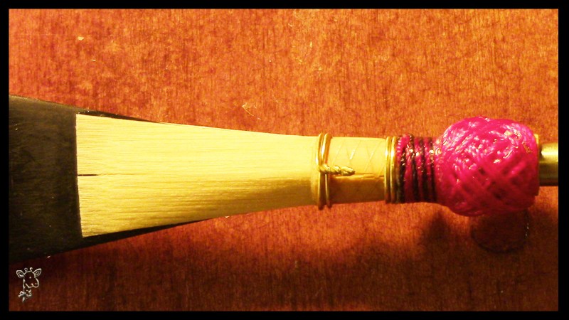 All of the sudden the reed was playing funny. Not Funny- haha.. but awkward. I put a plaque in it and BOOM! Cracked right down the Center.